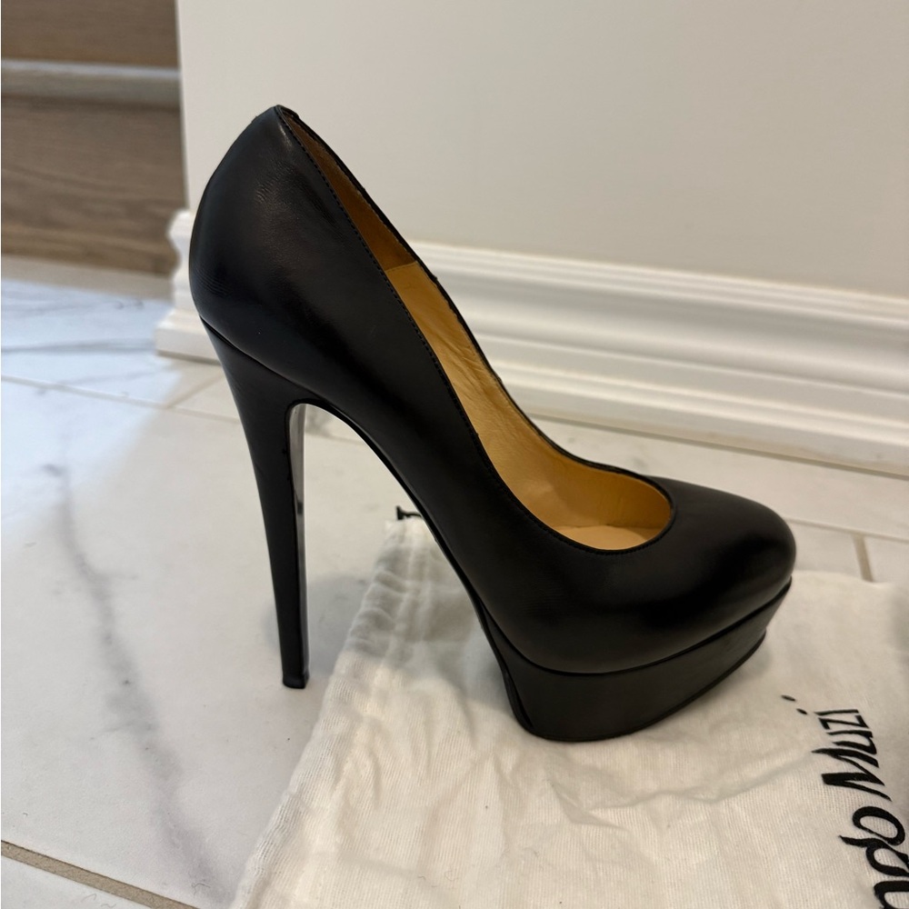 Nando Muzi Black Platform Heels